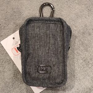 Lug Drizzle Mini Zip Storage Pouch - Heather Grey - NWT